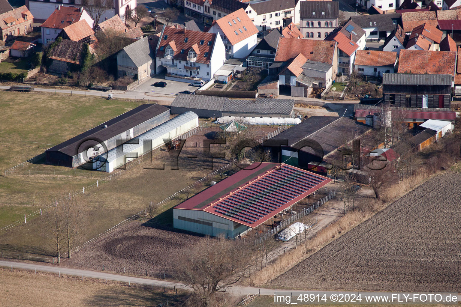 Neupotz dans le département Rhénanie-Palatinat, Allemagne d'en haut