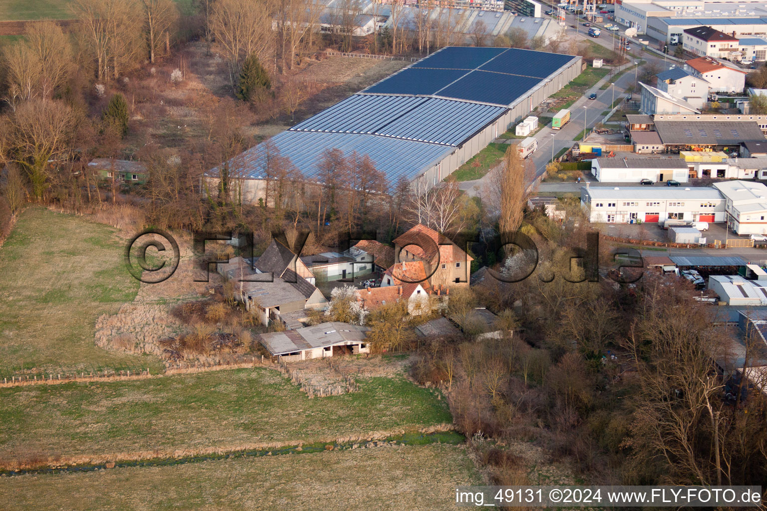 Quartier Minderslachen in Kandel dans le département Rhénanie-Palatinat, Allemagne vue du ciel