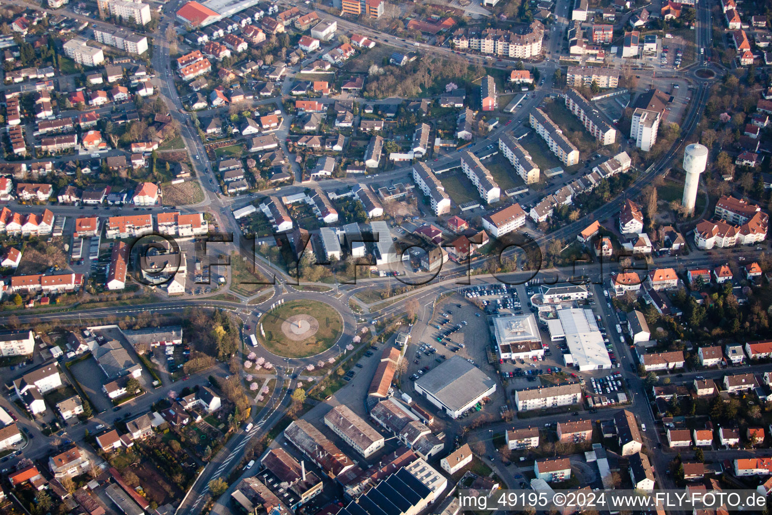 Photographie aérienne de Germersheim dans le département Rhénanie-Palatinat, Allemagne