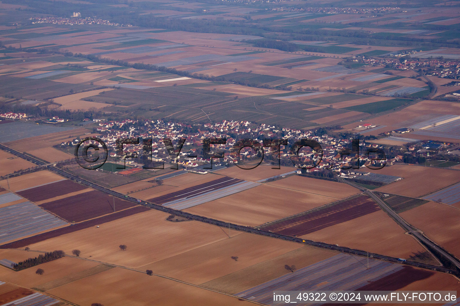 Image drone de Weingarten dans le département Rhénanie-Palatinat, Allemagne