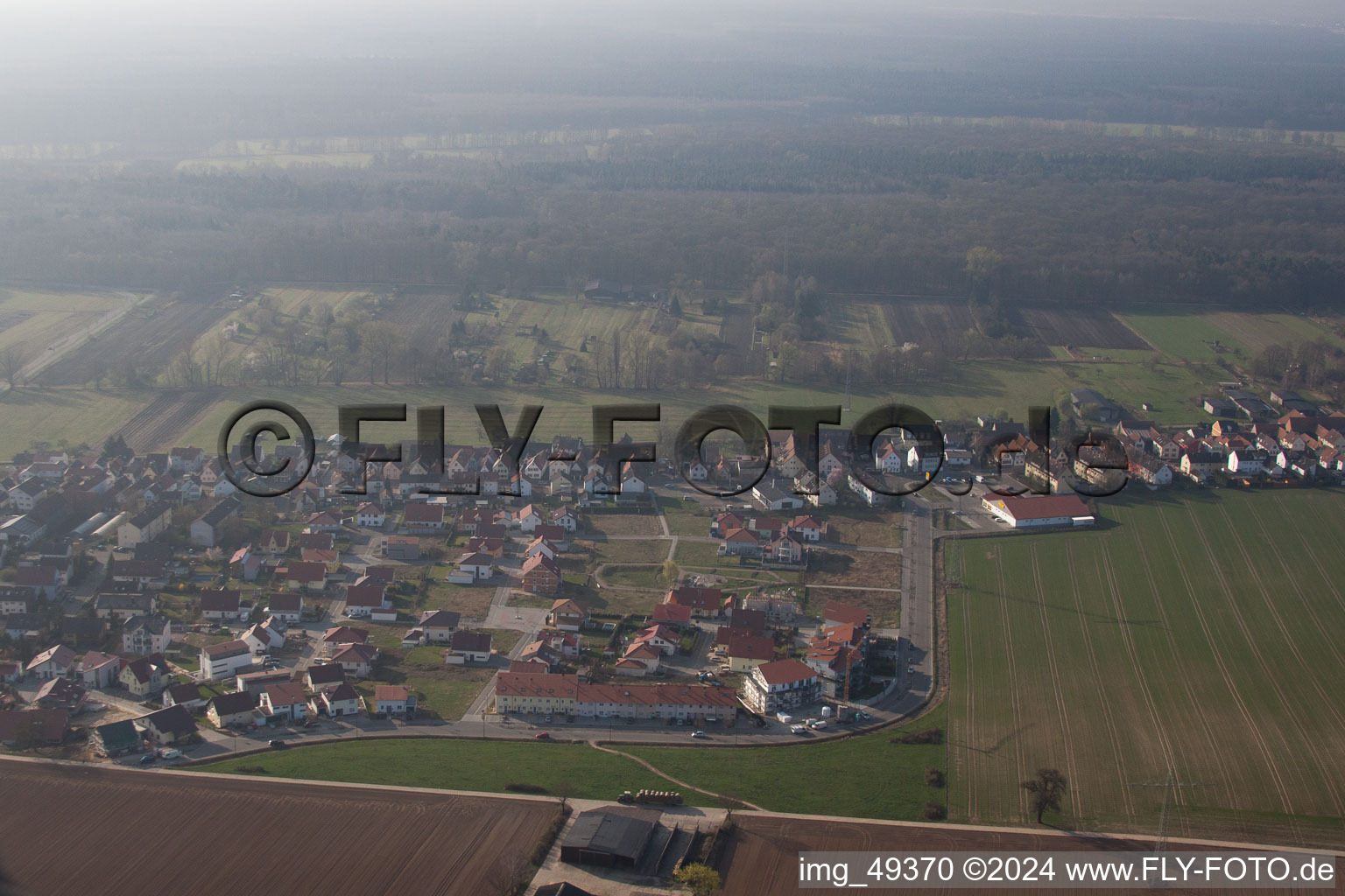 Kandel dans le département Rhénanie-Palatinat, Allemagne vue du ciel