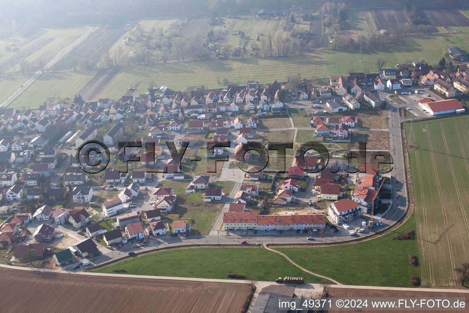 Enregistrement par drone de Kandel dans le département Rhénanie-Palatinat, Allemagne