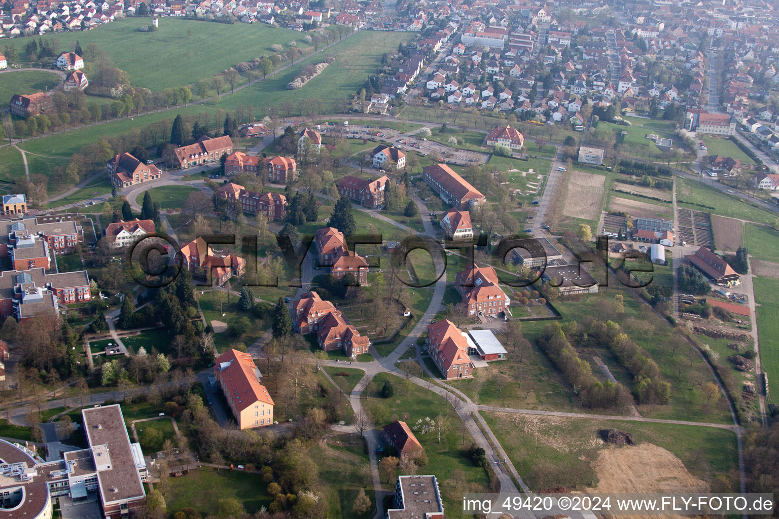 Vue aérienne de Quartier Altwiesloch in Wiesloch dans le département Bade-Wurtemberg, Allemagne