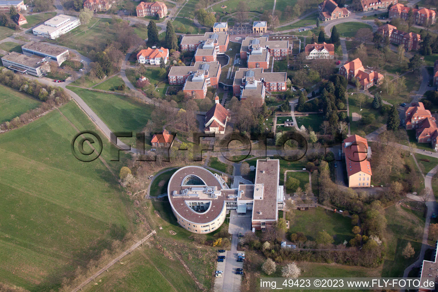 Vue aérienne de Quartier Altwiesloch in Wiesloch dans le département Bade-Wurtemberg, Allemagne