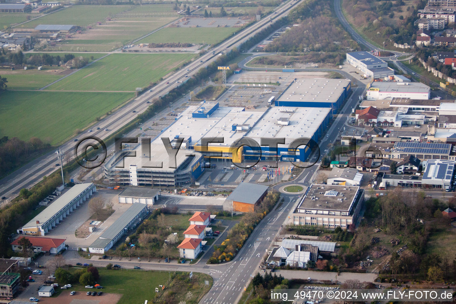 Walldorf dans le département Bade-Wurtemberg, Allemagne vue du ciel