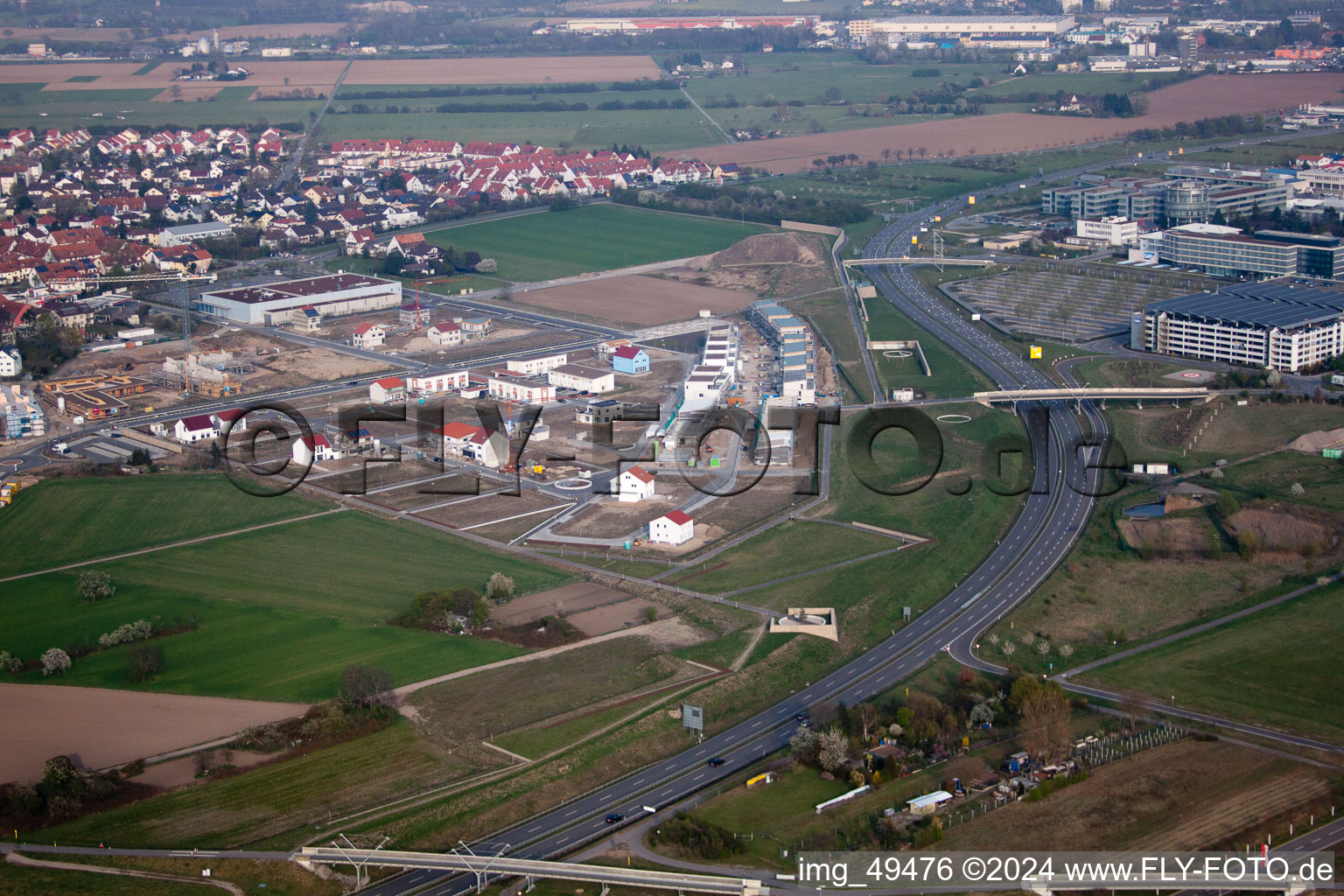 Enregistrement par drone de Walldorf dans le département Bade-Wurtemberg, Allemagne