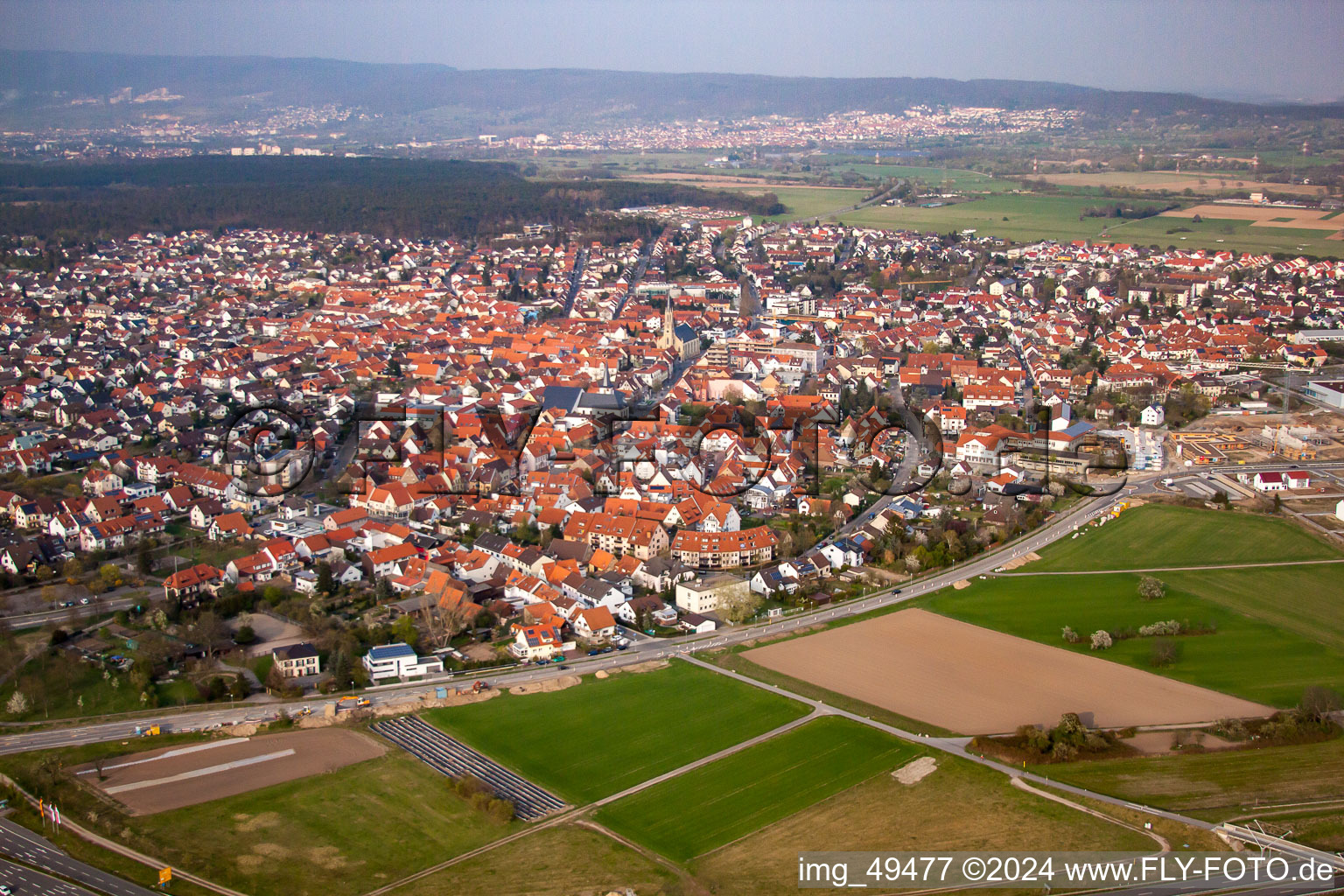 Image drone de Walldorf dans le département Bade-Wurtemberg, Allemagne