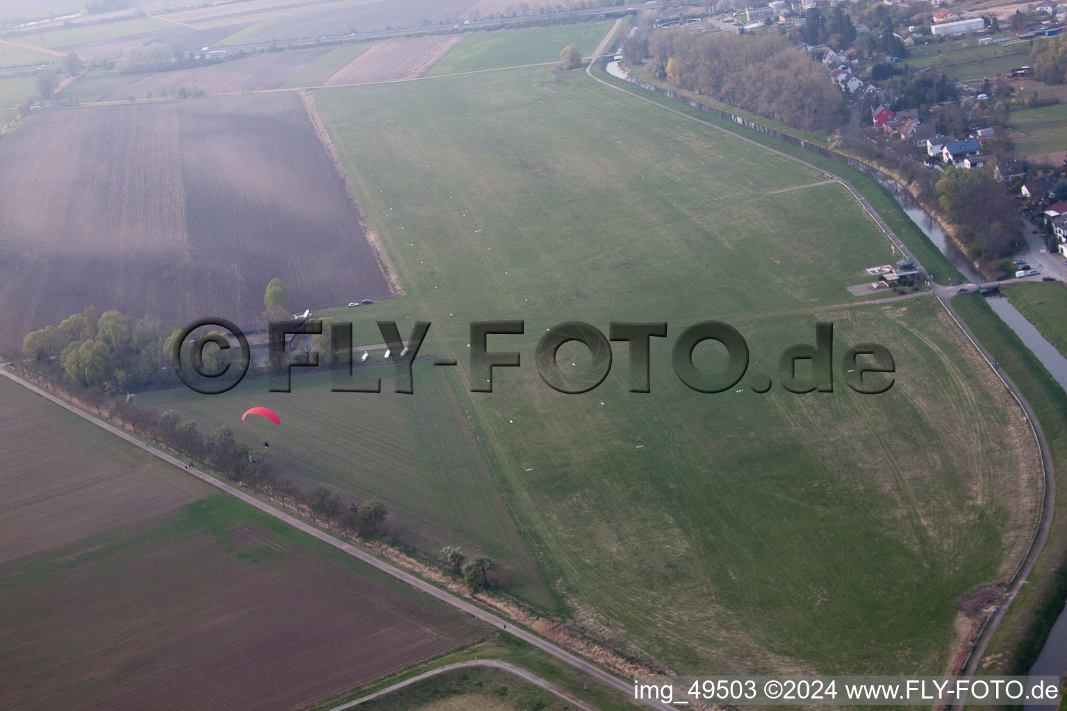 Vue oblique de Aérodrome à Hockenheim dans le département Bade-Wurtemberg, Allemagne