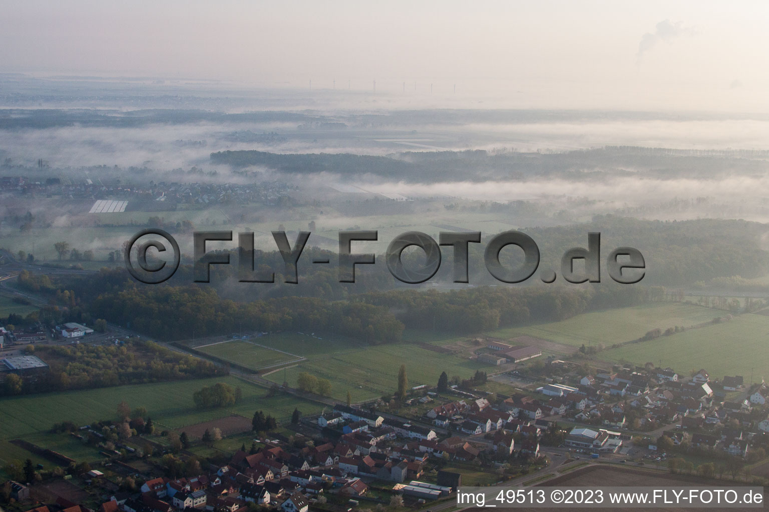 Quartier Minderslachen in Kandel dans le département Rhénanie-Palatinat, Allemagne d'un drone