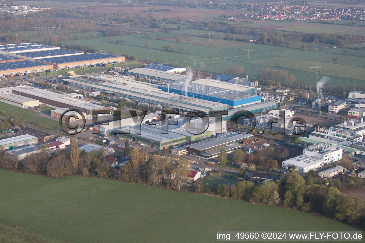Photographie aérienne de Zone industrielle à Offenbach an der Queich dans le département Rhénanie-Palatinat, Allemagne