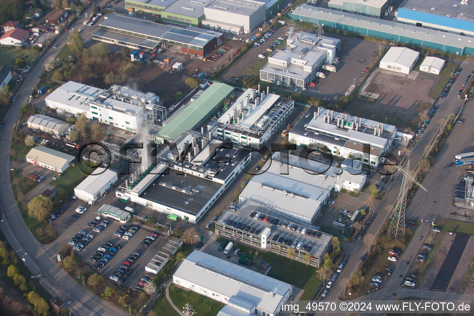 Image drone de Zone industrielle à Offenbach an der Queich dans le département Rhénanie-Palatinat, Allemagne