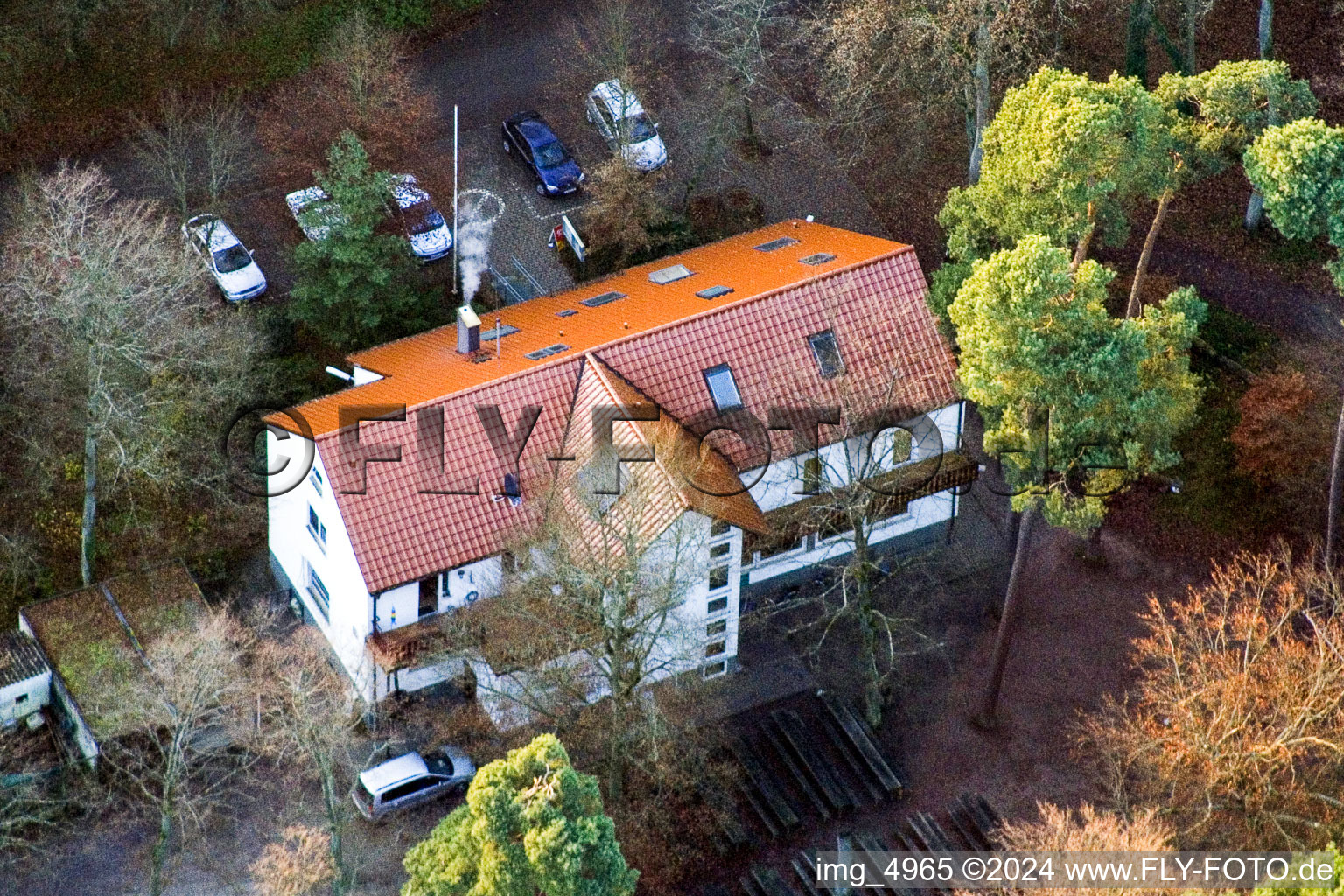 Vue aérienne de Maison des Amis de la Nature à Kandel dans le département Rhénanie-Palatinat, Allemagne