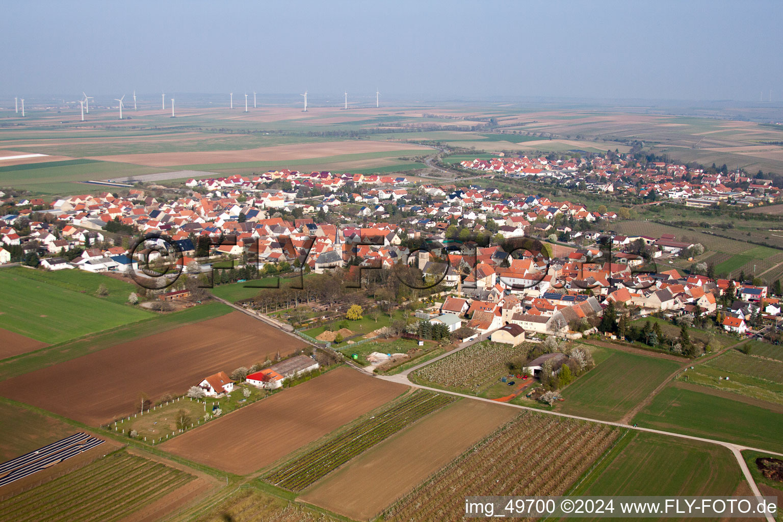 Ober-Flörsheim dans le département Rhénanie-Palatinat, Allemagne vue du ciel