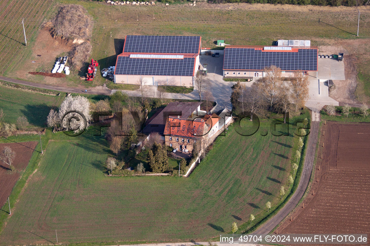 Image drone de Ober-Flörsheim dans le département Rhénanie-Palatinat, Allemagne