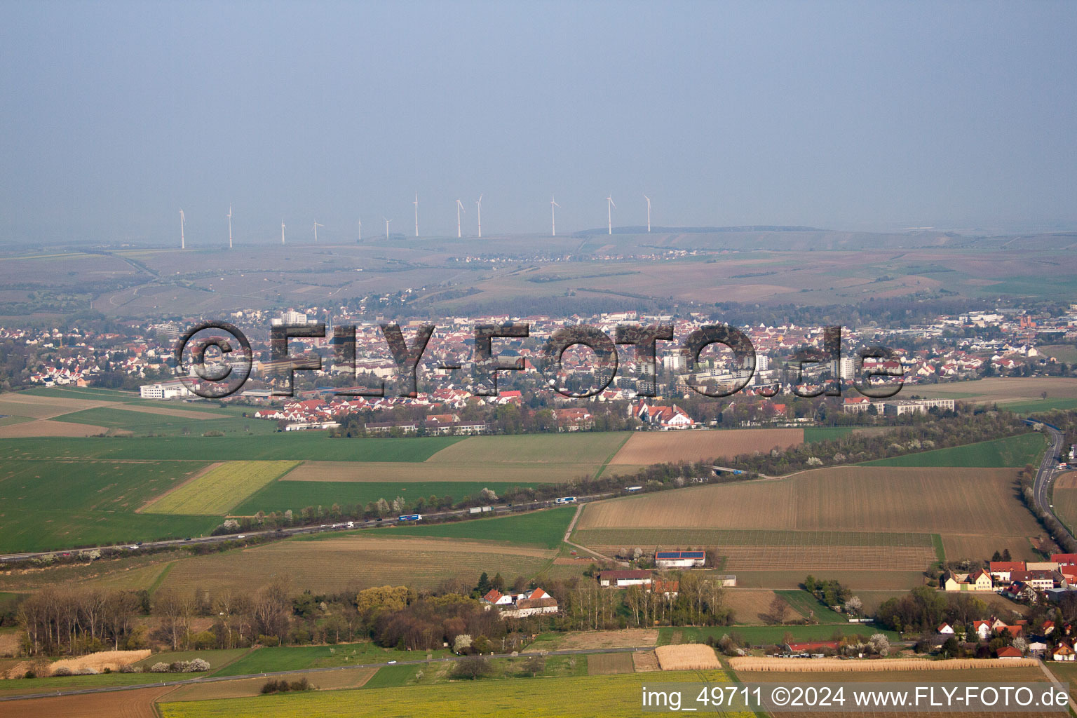 Vue aérienne de Alzey dans le département Rhénanie-Palatinat, Allemagne