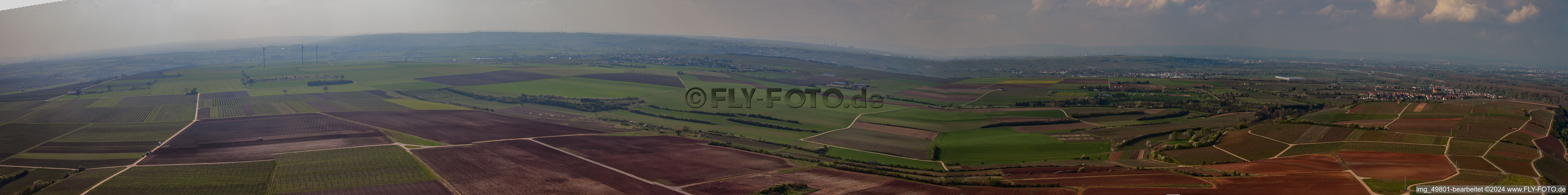 Vue aérienne de Panorama à Nierstein dans le département Rhénanie-Palatinat, Allemagne