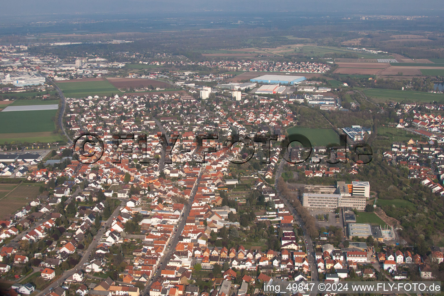 Photographie aérienne de Quartier Horchheim in Worms dans le département Rhénanie-Palatinat, Allemagne