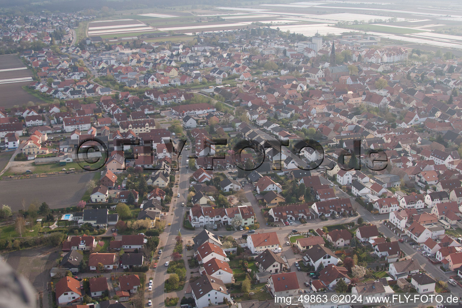 Image drone de Lambsheim dans le département Rhénanie-Palatinat, Allemagne