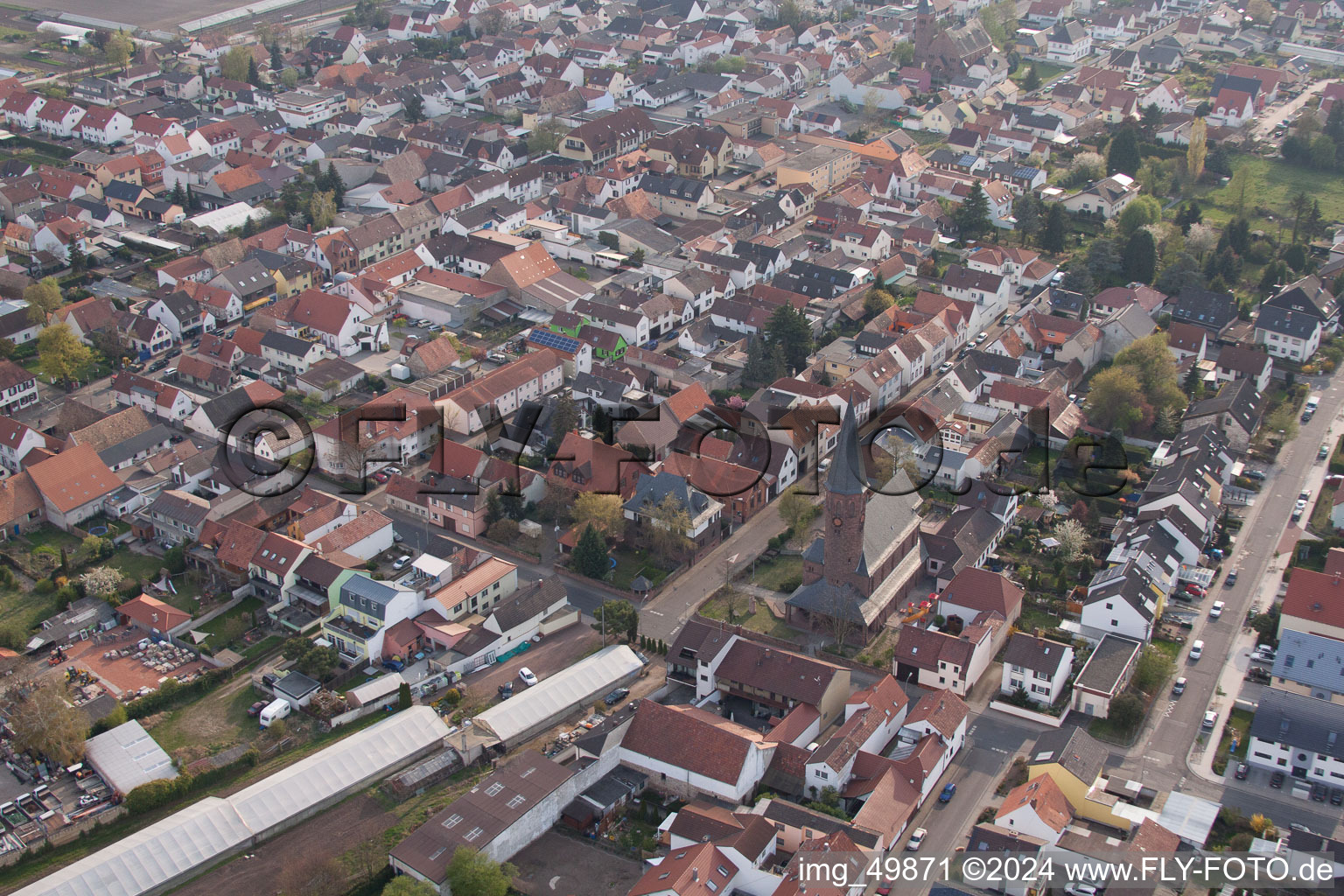 Image drone de Maxdorf dans le département Rhénanie-Palatinat, Allemagne