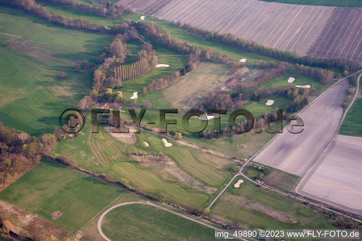 Geinsheim dans le département Rhénanie-Palatinat, Allemagne d'un drone