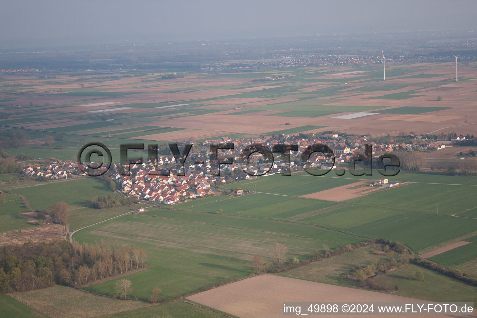 Vue oblique de Quartier Ottersheim in Ottersheim bei Landau dans le département Rhénanie-Palatinat, Allemagne