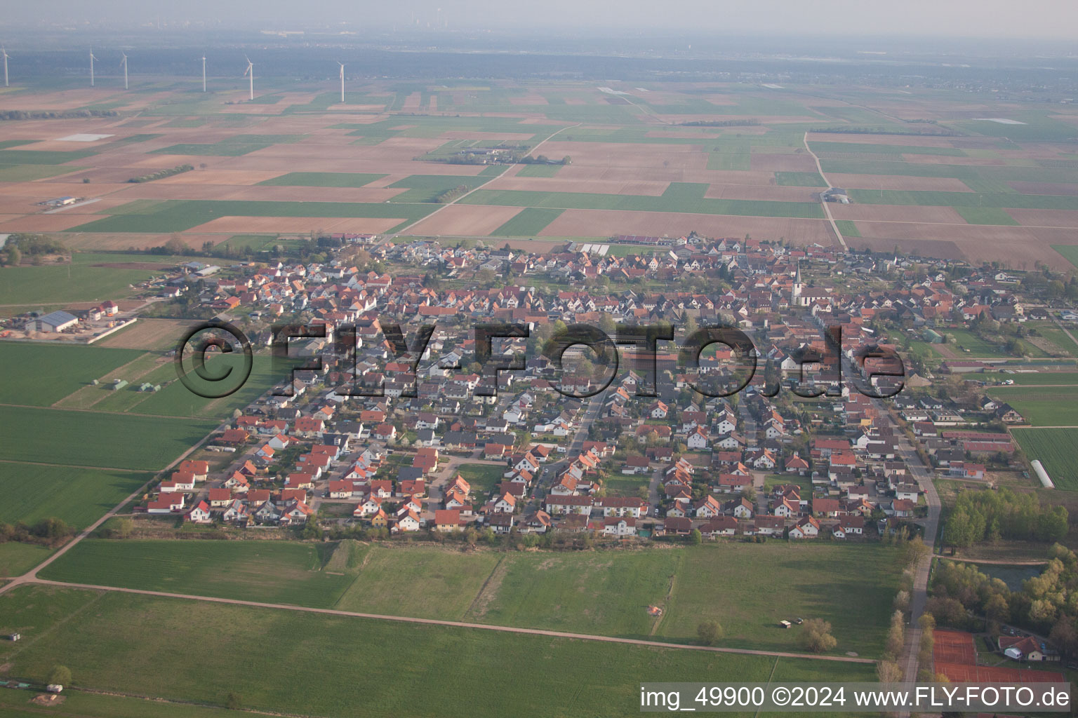 Quartier Ottersheim in Ottersheim bei Landau dans le département Rhénanie-Palatinat, Allemagne hors des airs