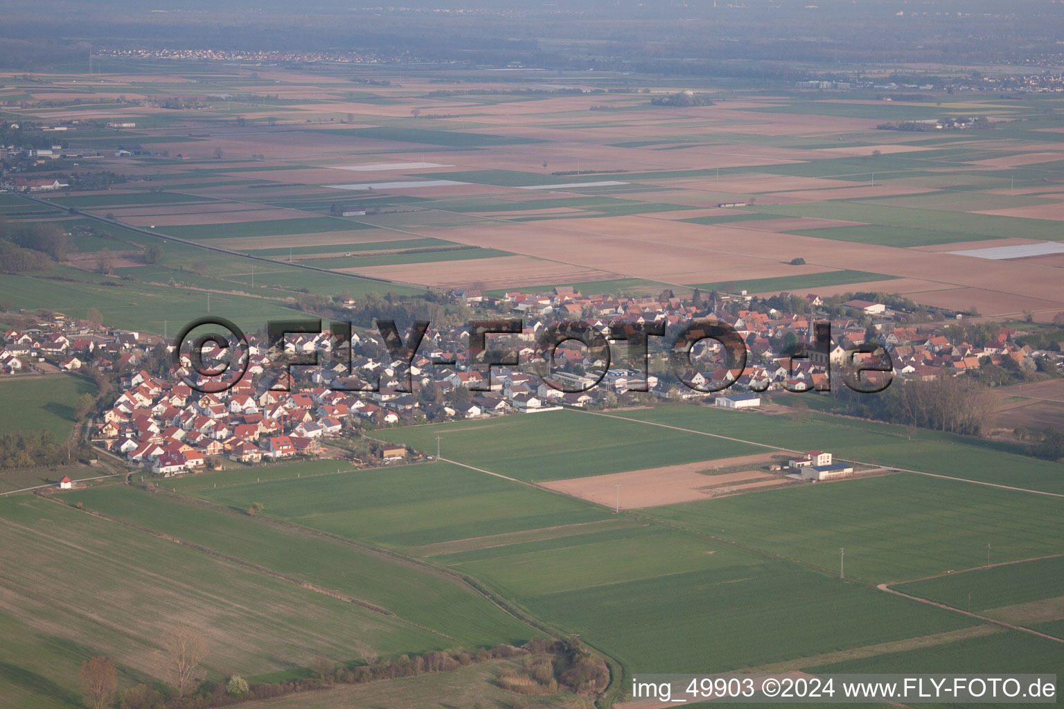 Vue d'oiseau de Quartier Ottersheim in Ottersheim bei Landau dans le département Rhénanie-Palatinat, Allemagne