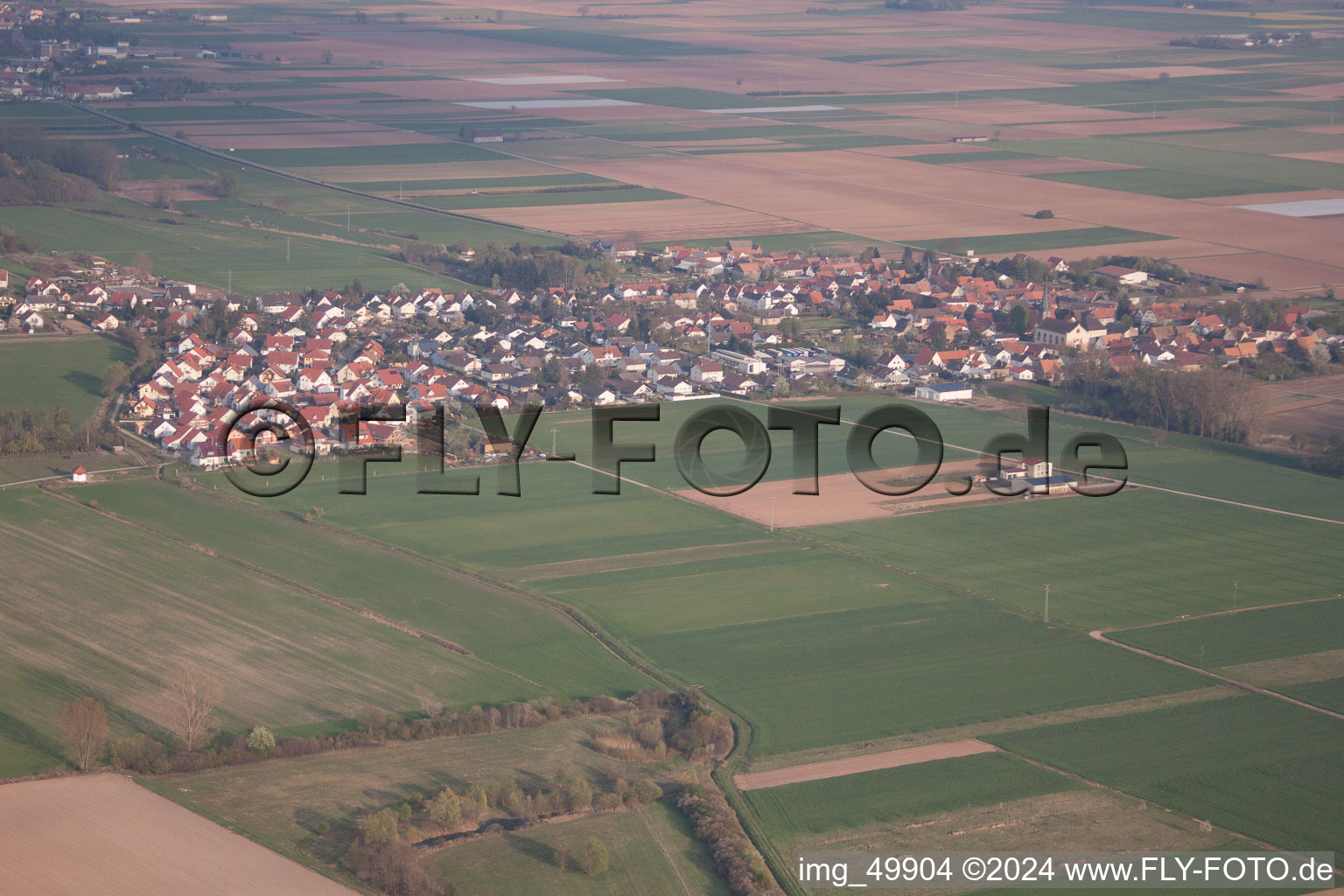 Quartier Ottersheim in Ottersheim bei Landau dans le département Rhénanie-Palatinat, Allemagne vue du ciel