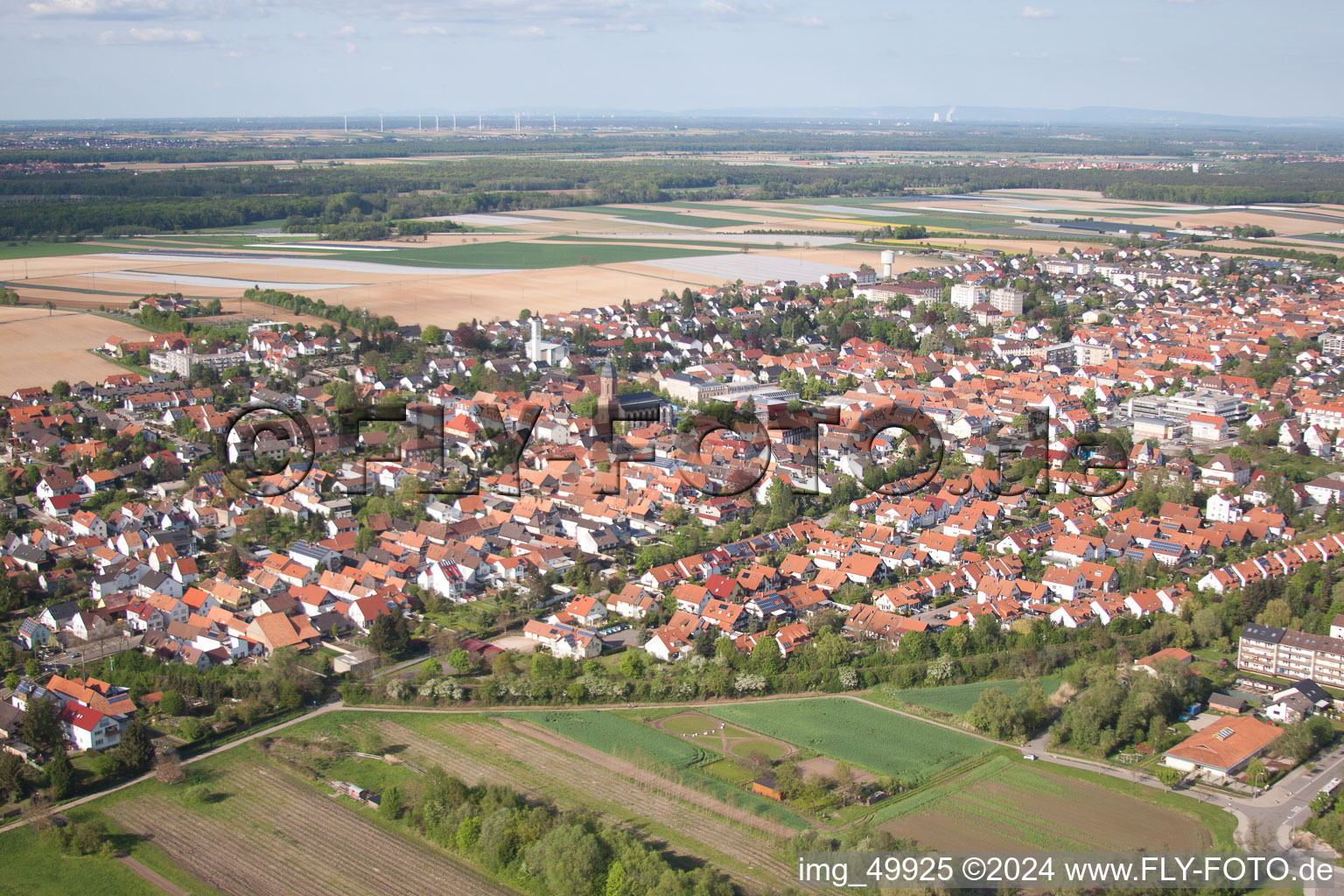 Kandel dans le département Rhénanie-Palatinat, Allemagne d'un drone