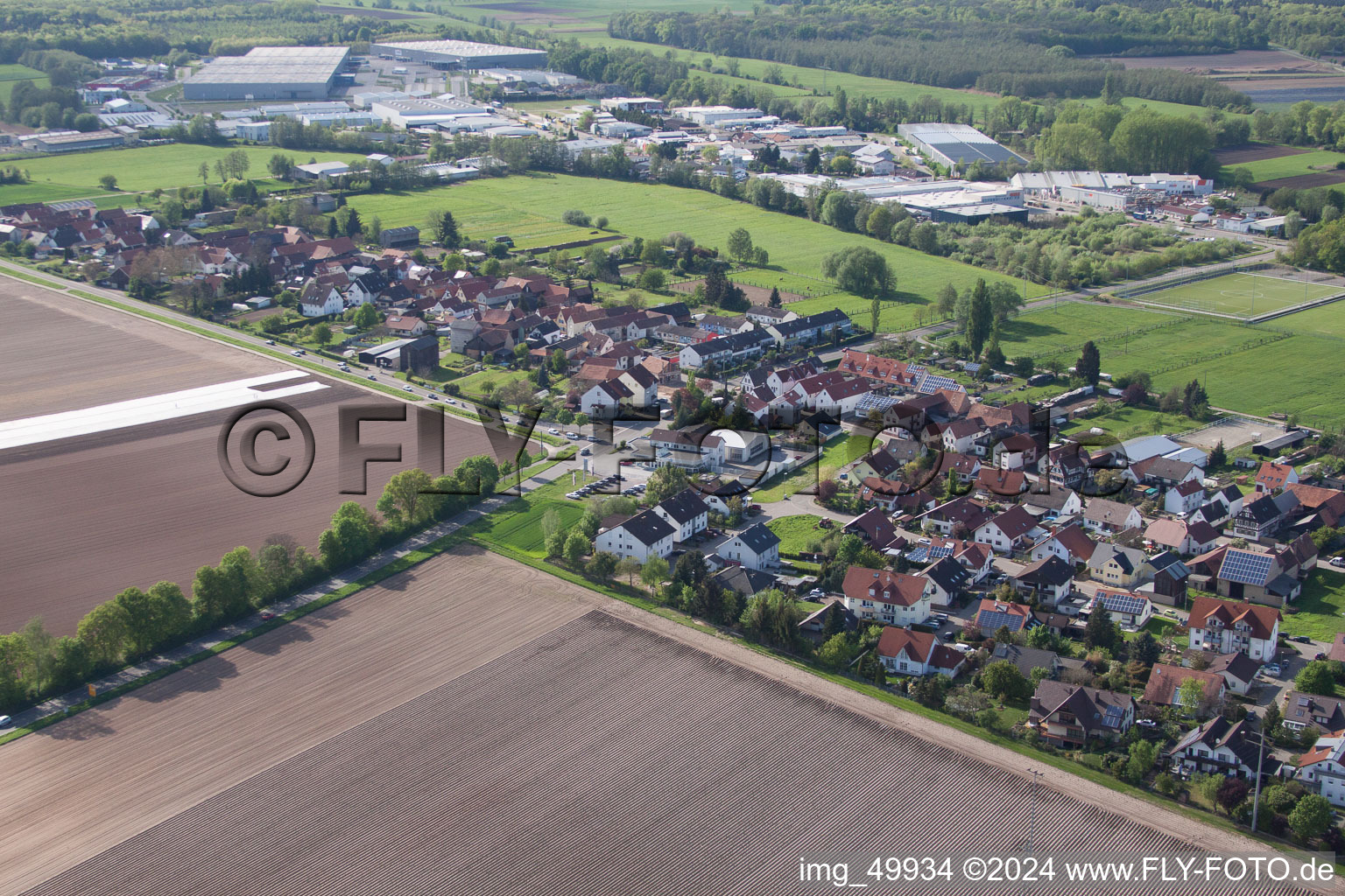 Quartier Minderslachen in Kandel dans le département Rhénanie-Palatinat, Allemagne vue du ciel