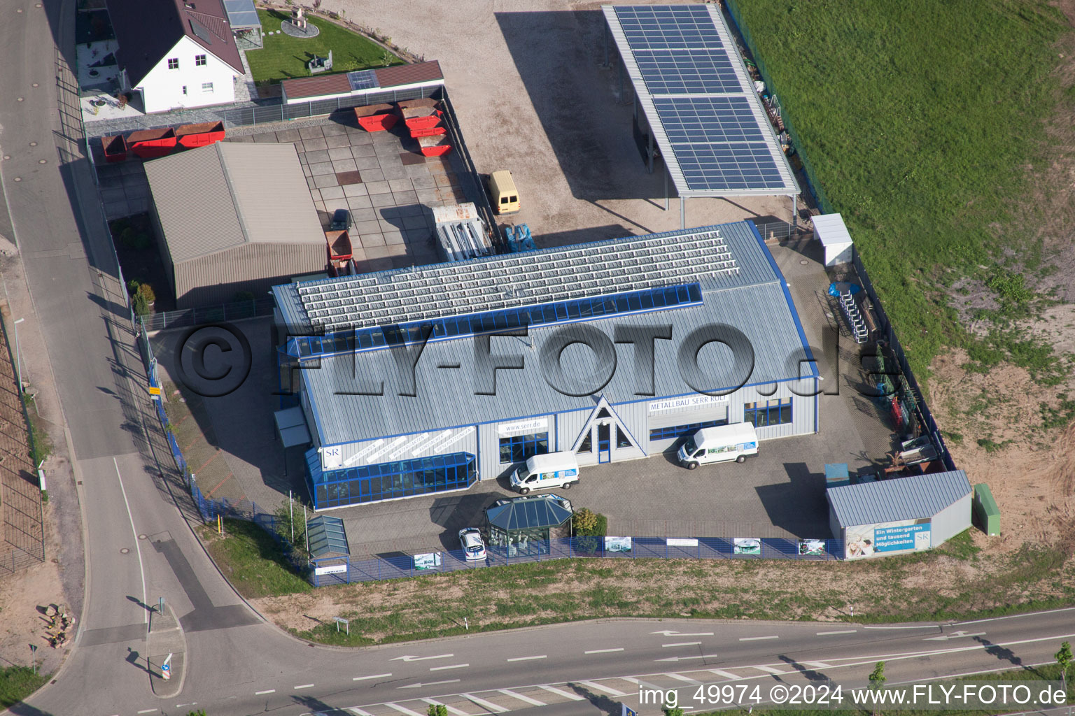 Vue aérienne de Zone industrielle du Nord à Rülzheim dans le département Rhénanie-Palatinat, Allemagne