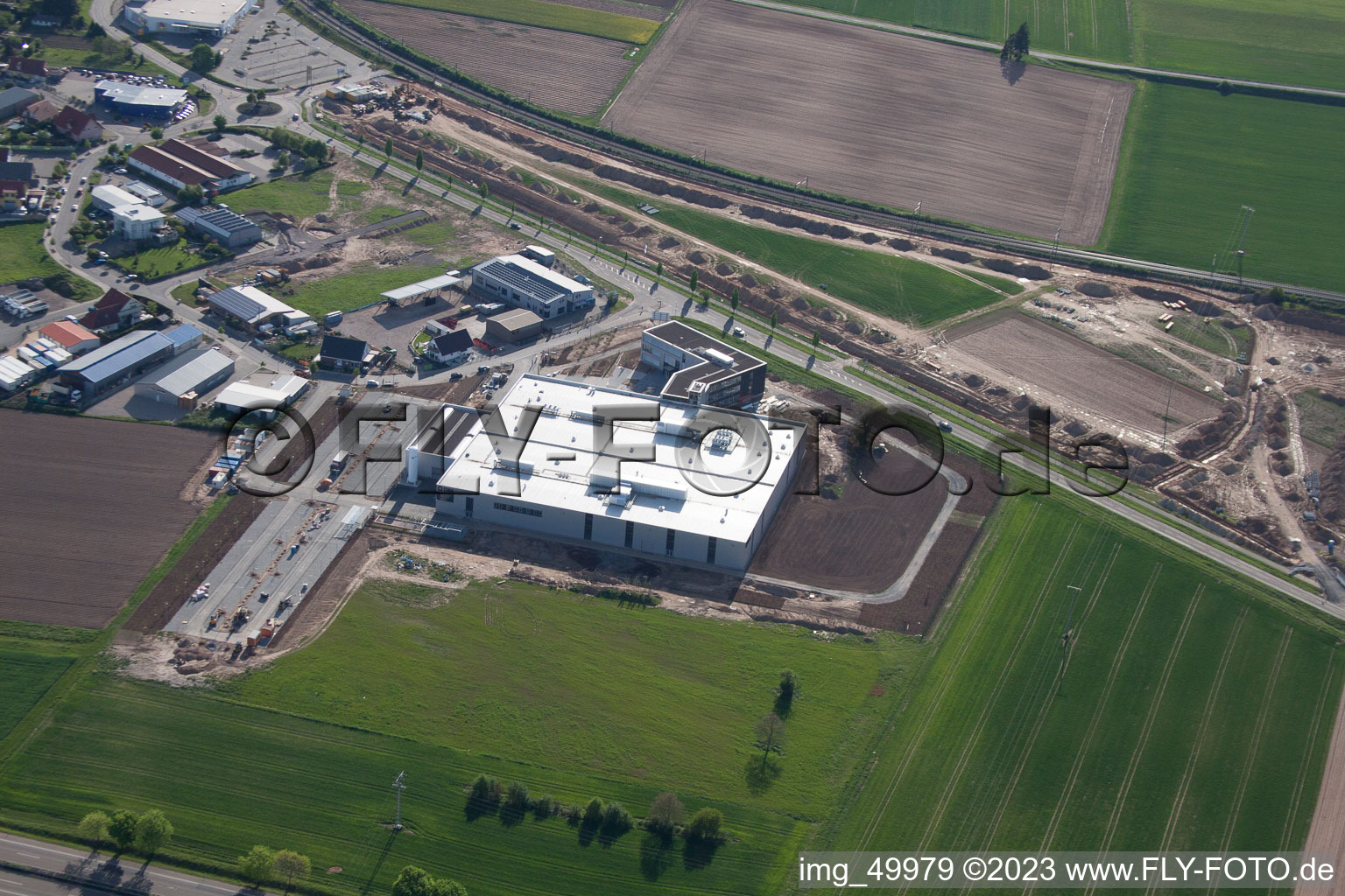 Photographie aérienne de Nouveau bâtiment DBK à Rülzheim dans le département Rhénanie-Palatinat, Allemagne