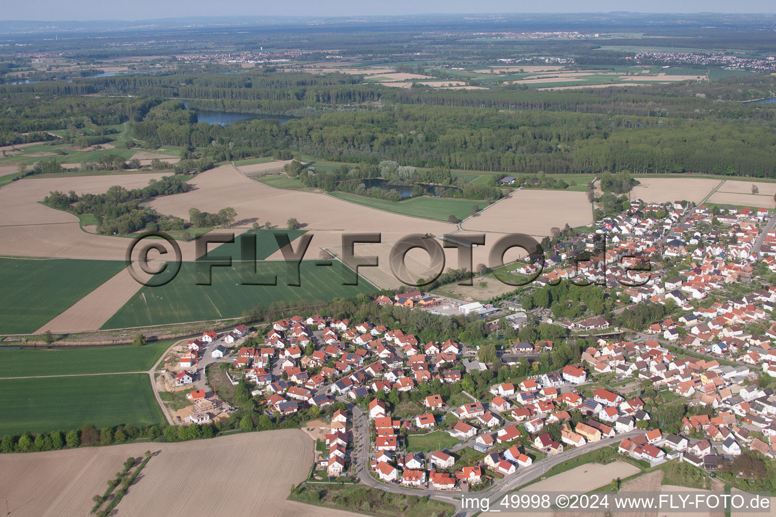 Image drone de Leimersheim dans le département Rhénanie-Palatinat, Allemagne