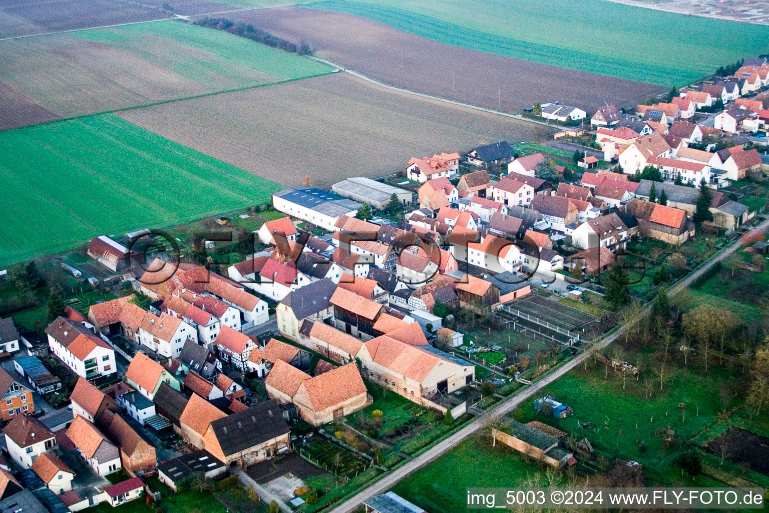 Sarrestr à Kandel dans le département Rhénanie-Palatinat, Allemagne depuis l'avion