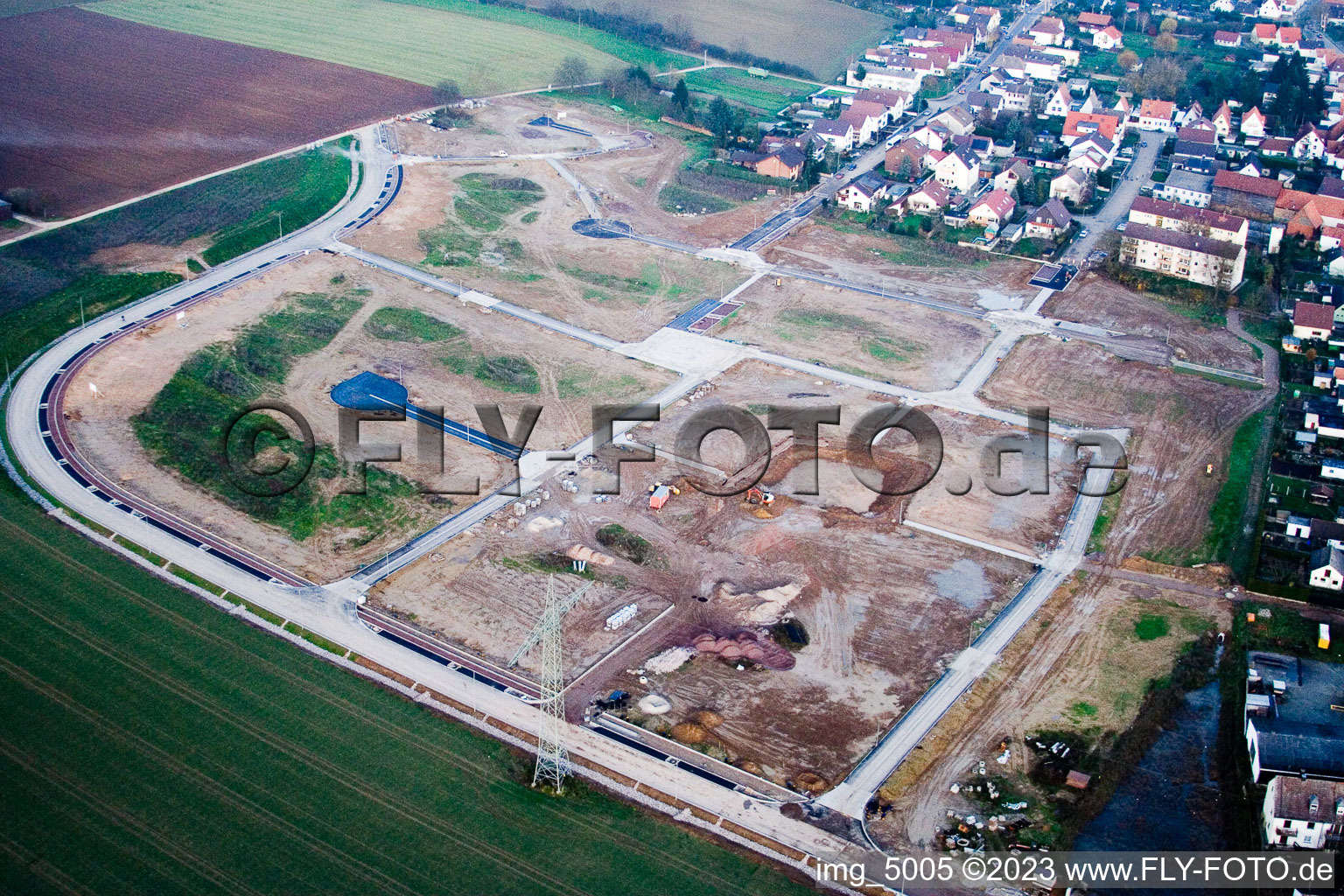 Photographie aérienne de Nouvelle zone de développement sur le Höhenweg à Kandel dans le département Rhénanie-Palatinat, Allemagne