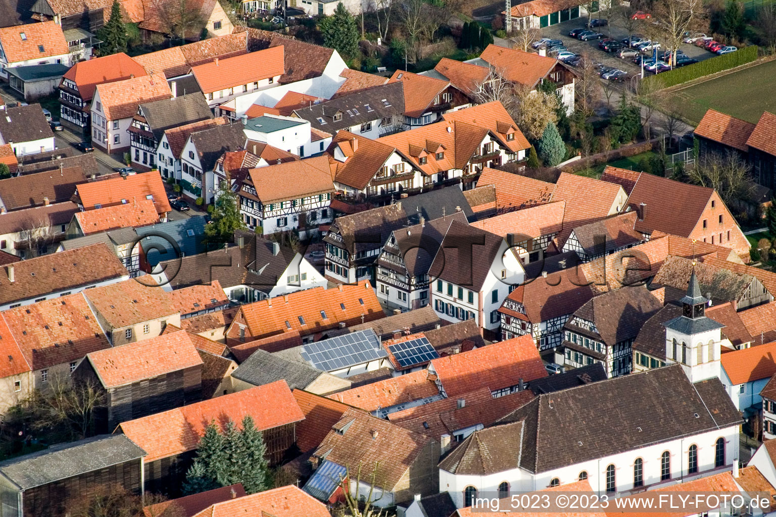 Photographie aérienne de Du sud-ouest à le quartier Hayna in Herxheim bei Landau dans le département Rhénanie-Palatinat, Allemagne