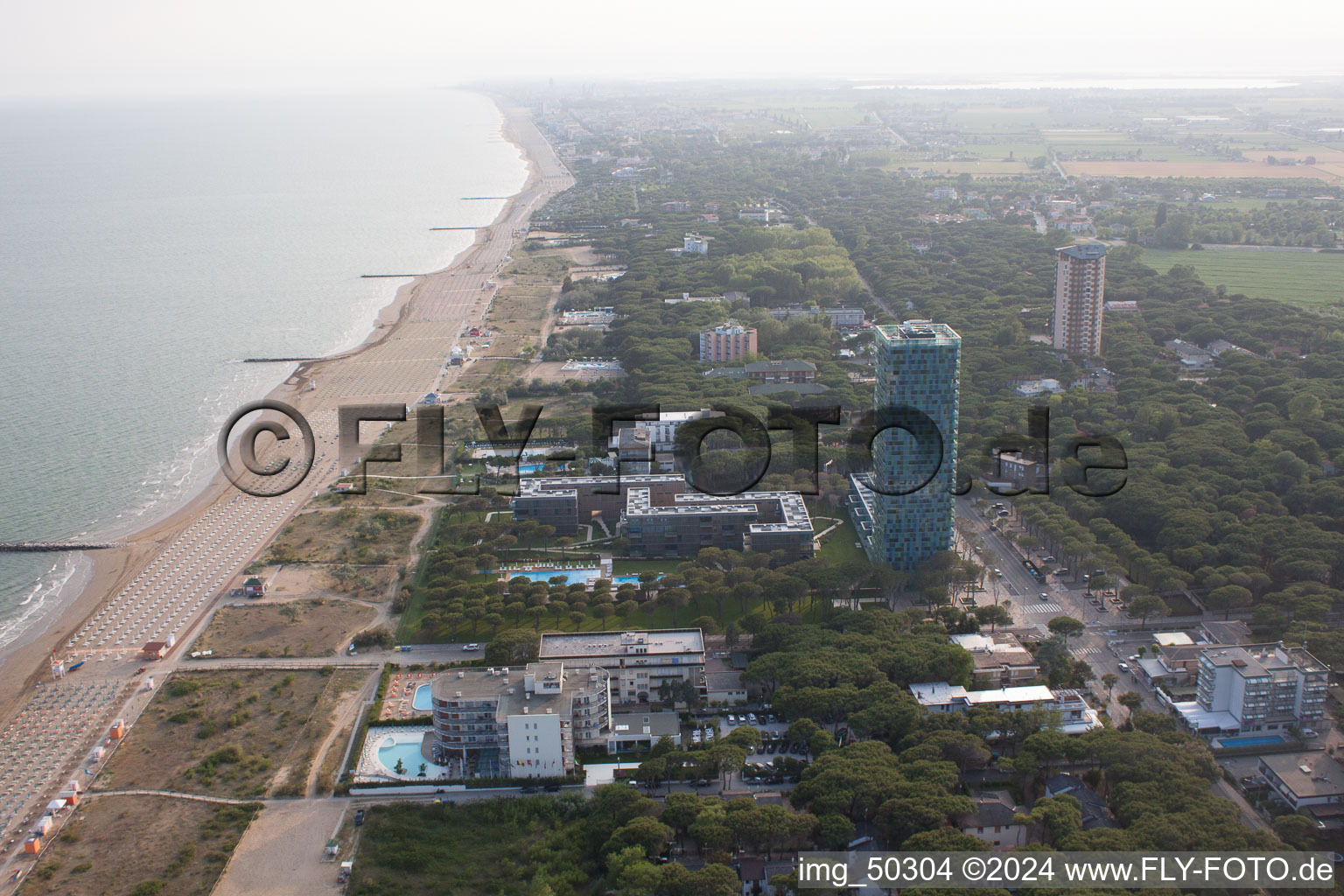 Enregistrement par drone de Lido di Jesolo dans le département Metropolitanstadt Venedig, Italie