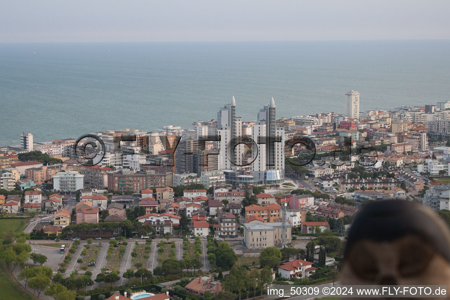 Lido di Jesolo dans le département Metropolitanstadt Venedig, Italie d'un drone