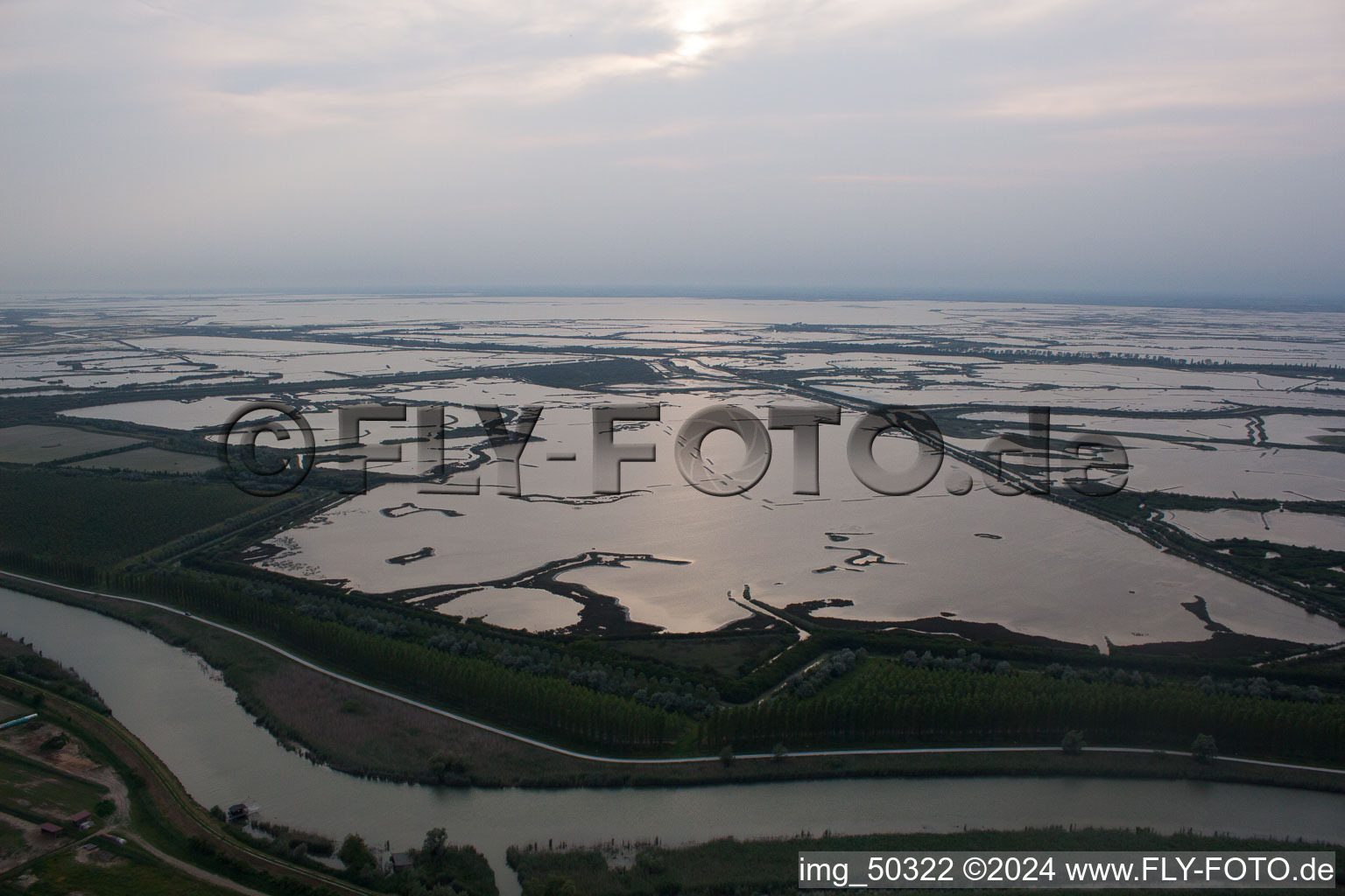 Enregistrement par drone de Jesolo dans le département Metropolitanstadt Venedig, Italie