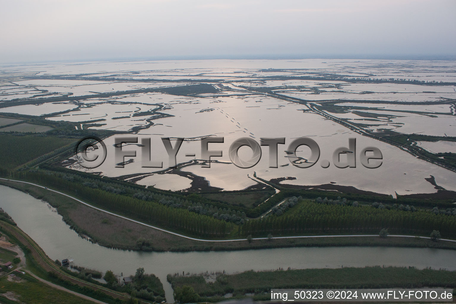 Image drone de Jesolo dans le département Metropolitanstadt Venedig, Italie