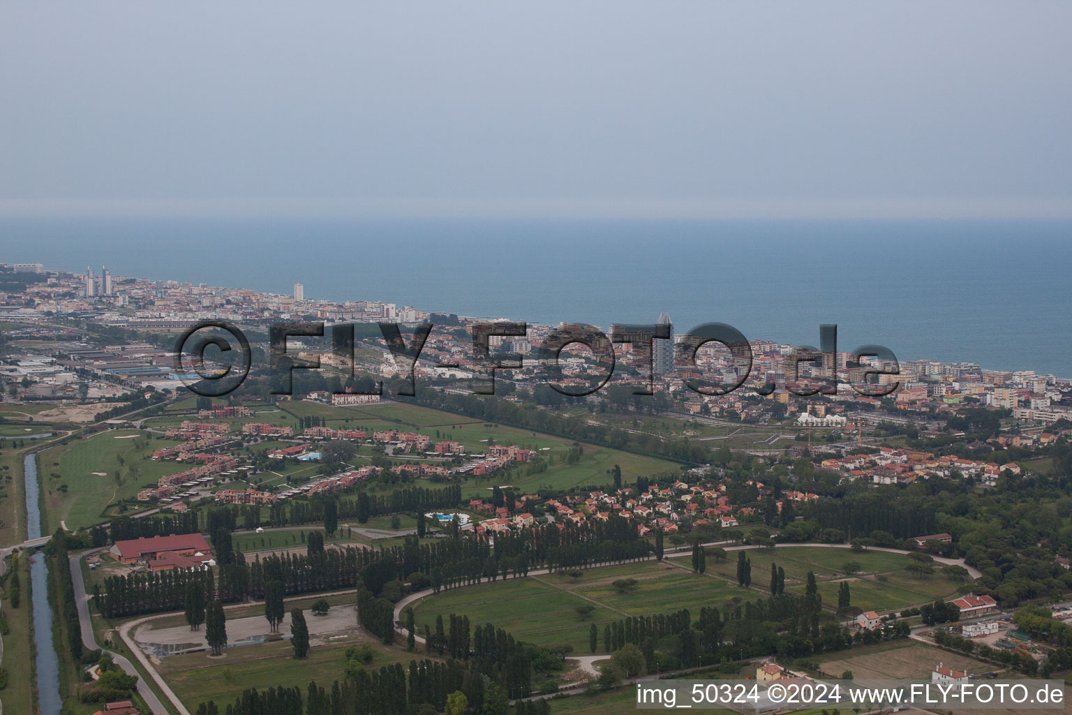 Photographie aérienne de Lido di Jesolo dans le département Metropolitanstadt Venedig, Italie