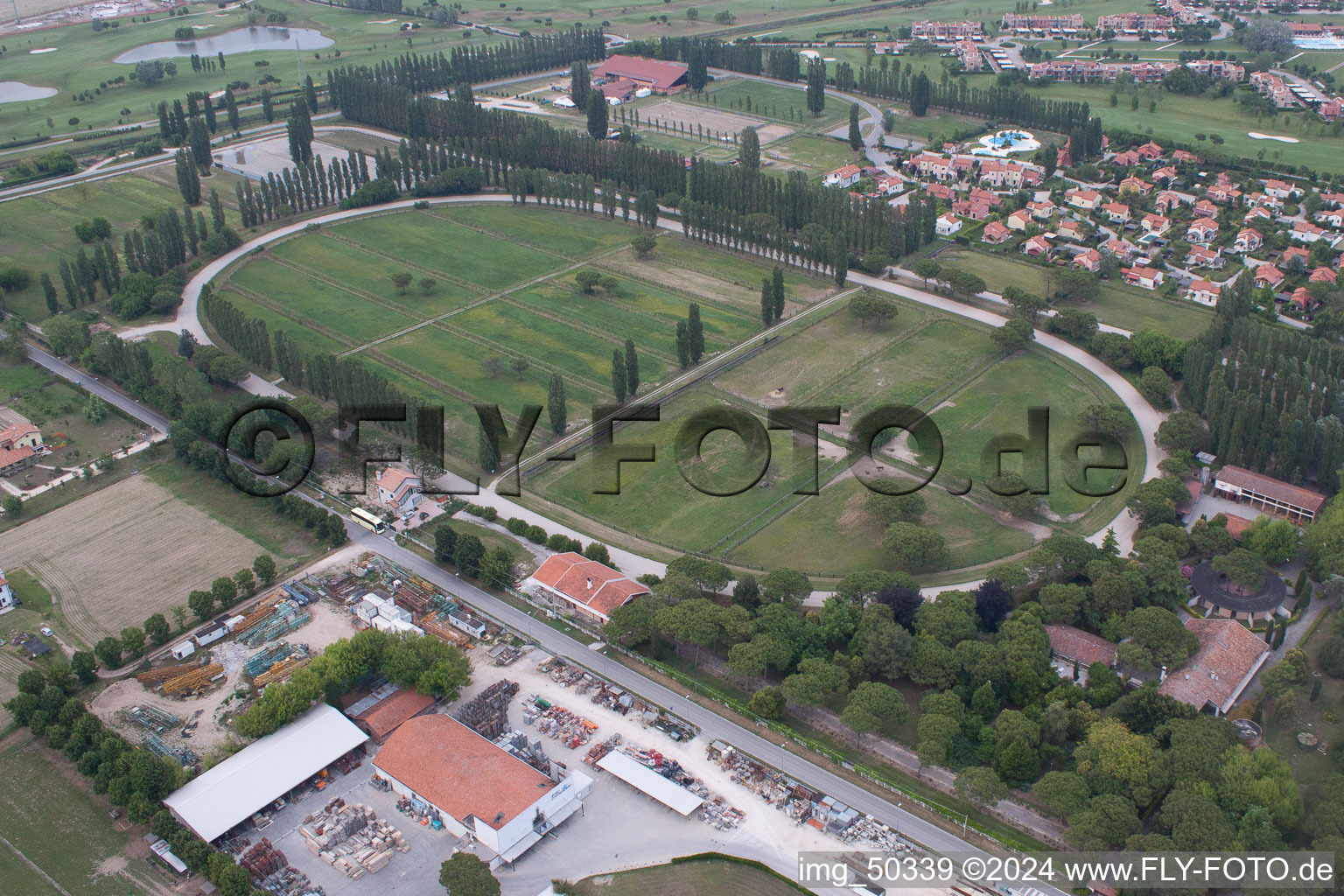 Vue oblique de Piave Vecchia dans le département Vénétie, Italie