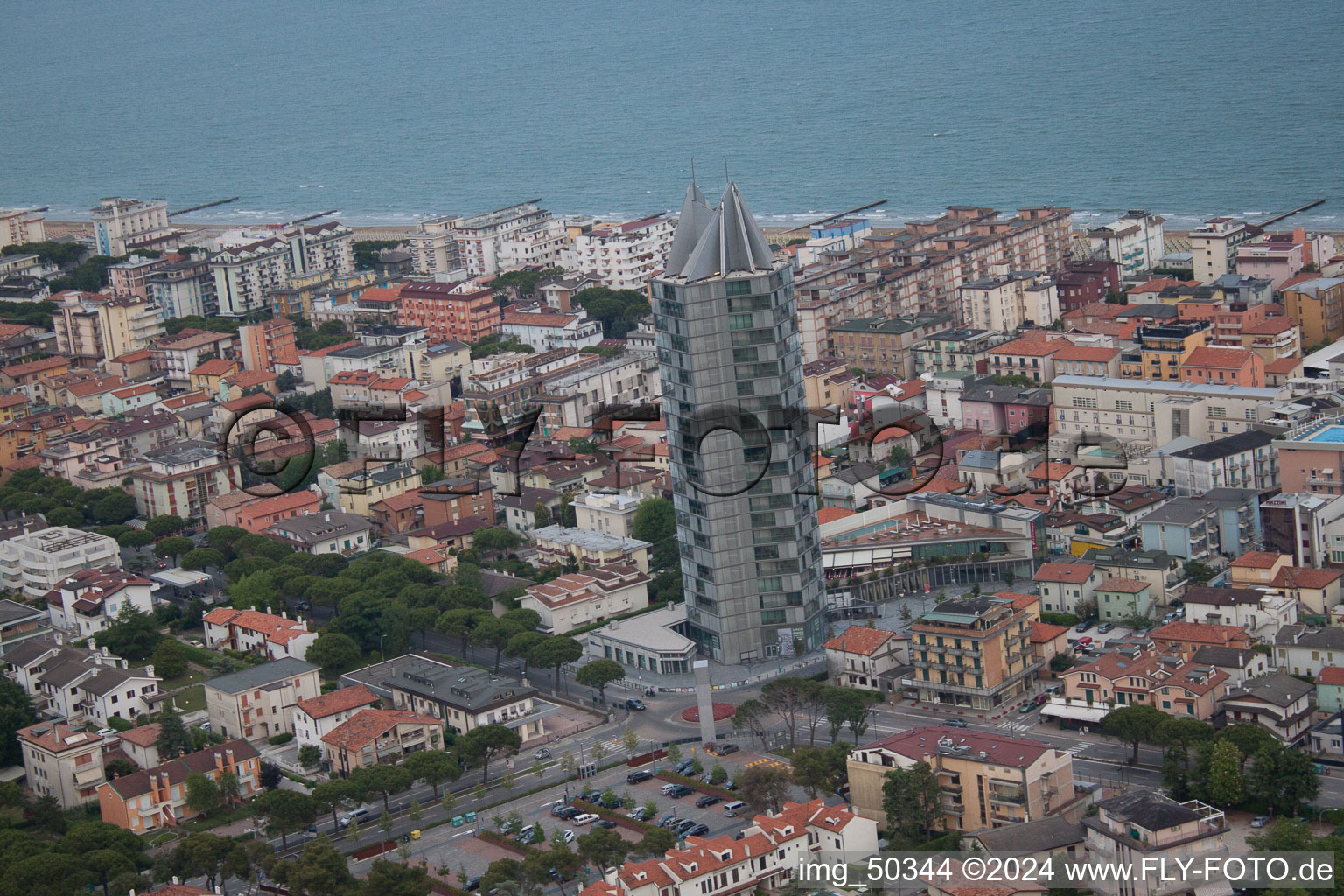 Lido di Jesolo dans le département Vénétie, Italie d'en haut