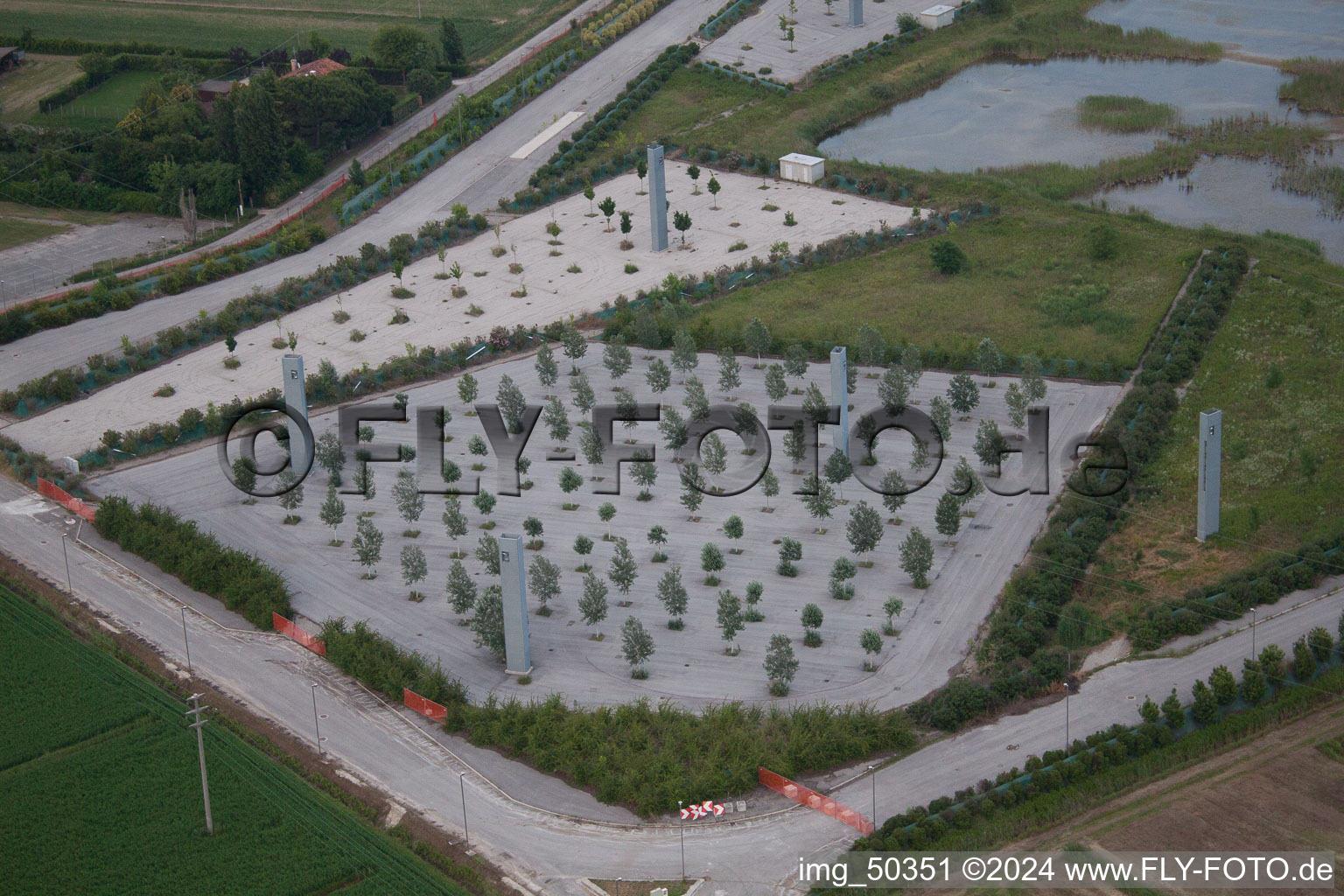 Vue d'oiseau de Lido di Jesolo dans le département Metropolitanstadt Venedig, Italie