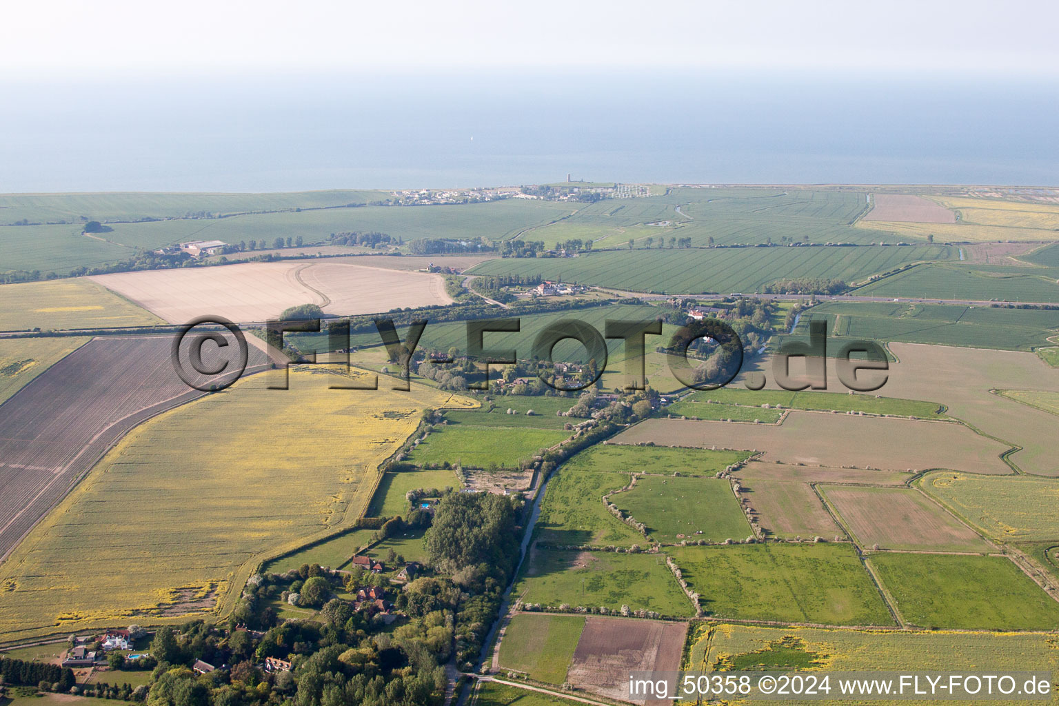 Vue aérienne de Chislet dans le département Angleterre, Grande Bretagne