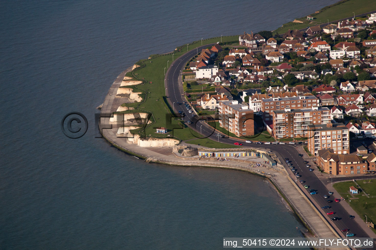 Vue oblique de Birchington-on-Sea dans le département Angleterre, Grande Bretagne