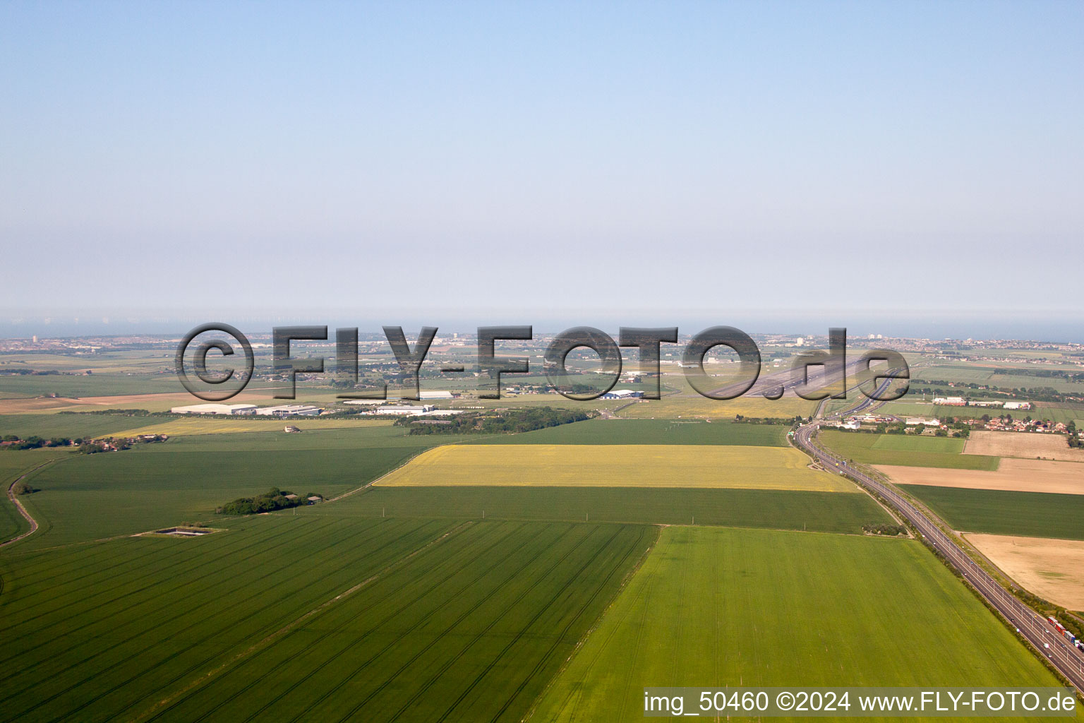 Vue oblique de Monkton dans le département Angleterre, Grande Bretagne