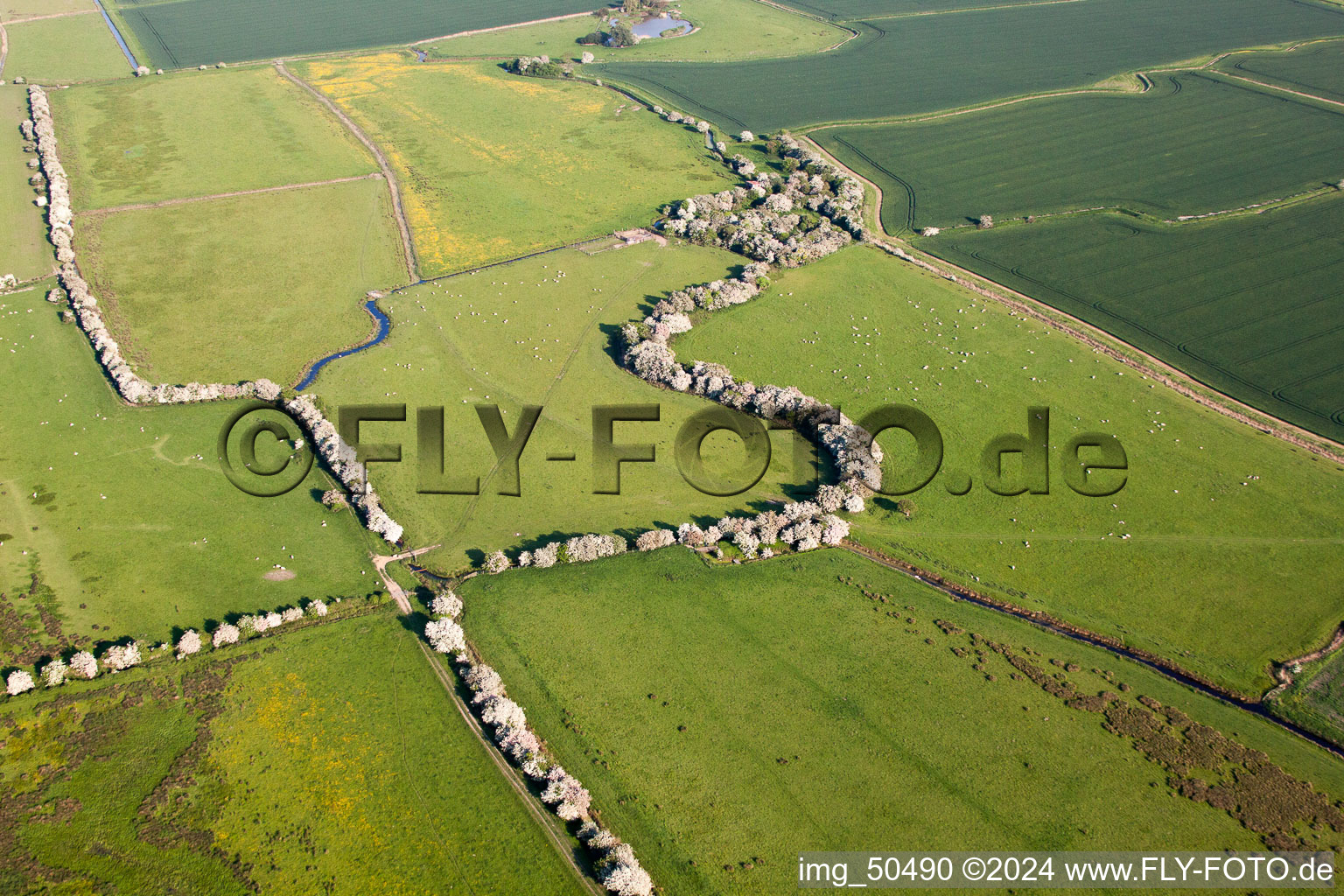 Monkton dans le département Angleterre, Grande Bretagne vue du ciel