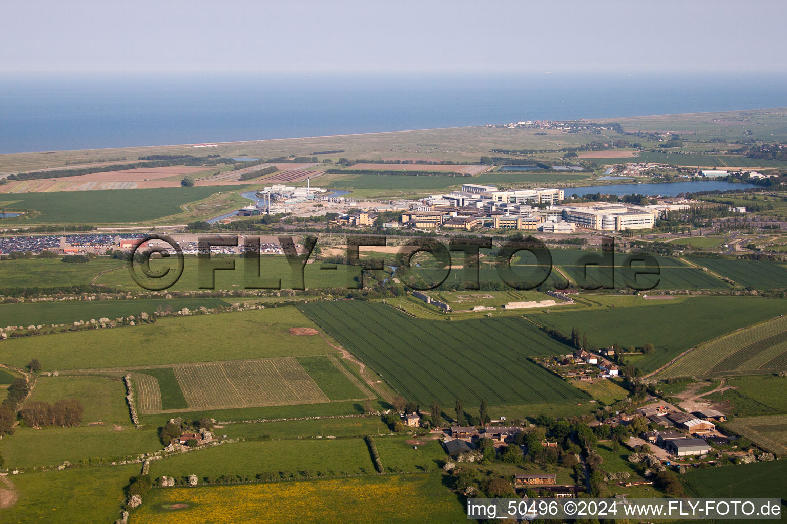 Vue aérienne de Richborough dans le département Angleterre, Grande Bretagne