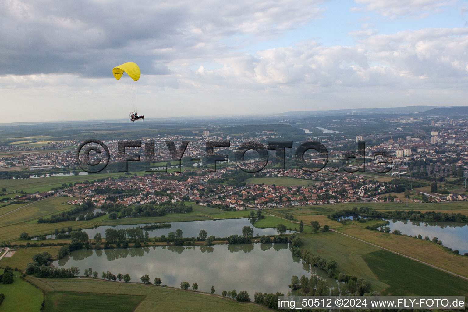 Photographie aérienne de Manom dans le département Moselle, France